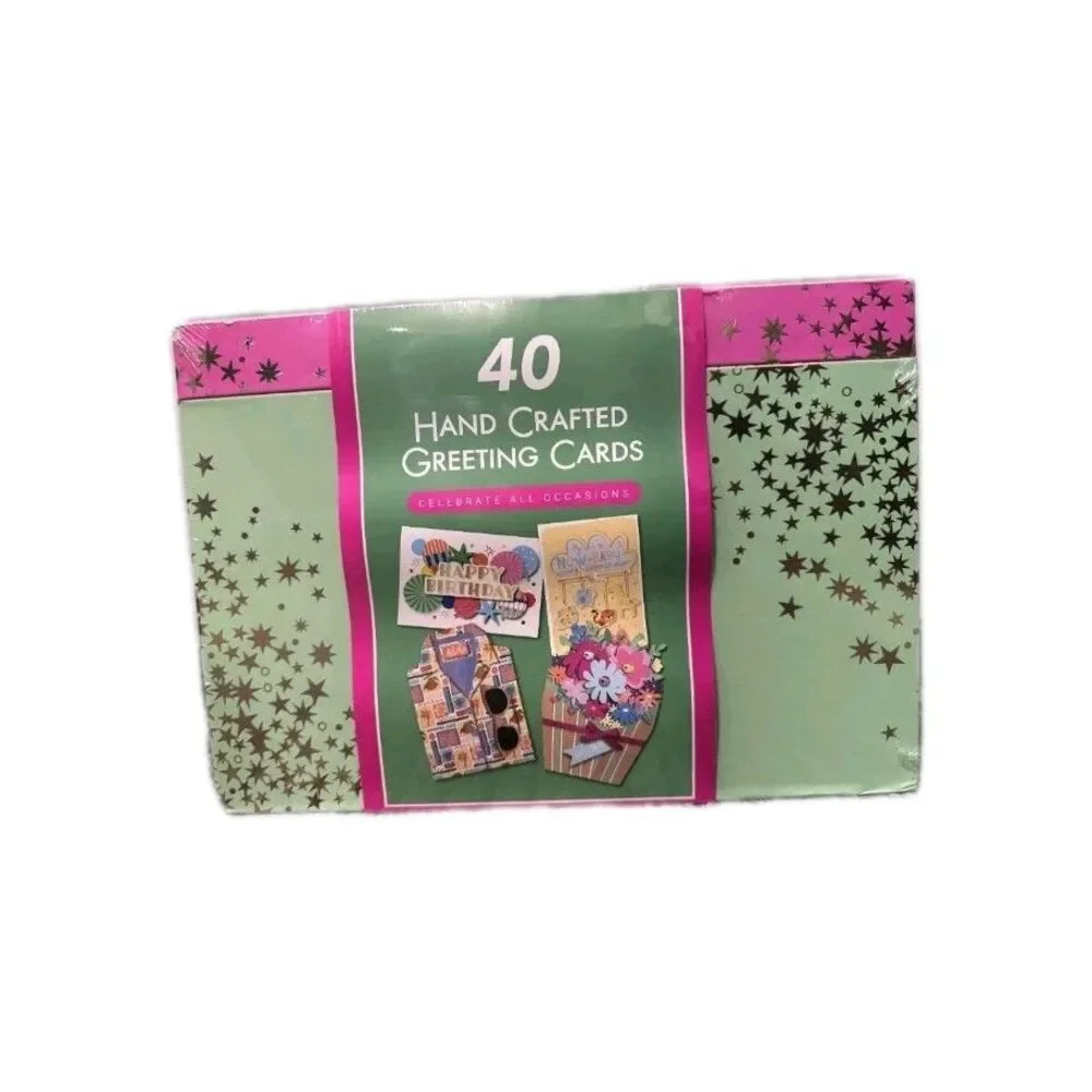 PRO4ALL Hand Crafted All Occasion Greeting Card Collection, 40-count NEW MODEL